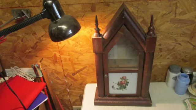 Antique Wood Mantle Clock Case Parts