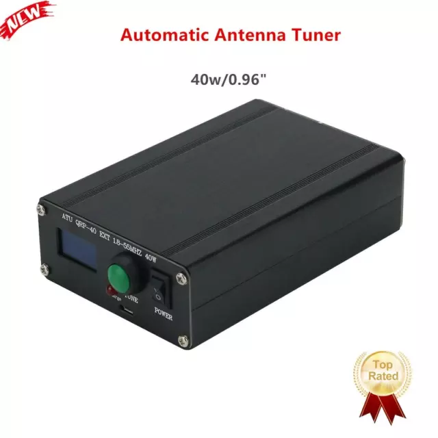 Sintonizador automático de antena QRP-40 MINI 7x7 40W 0,96" OLED con carcasa ensamblada EE. UU.