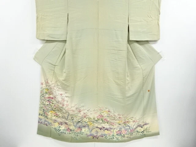 6854910: Japanese Kimono / Vintage Iro-Tomesode / Kaga Yuzen / Flower & Bird / A