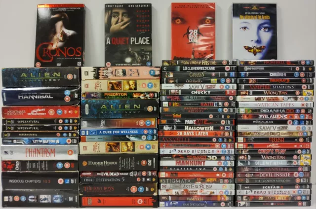 78 x Horror DVD JobLot- Cronos Quiet Place 28 Days Later Silence Of The Lambs 27