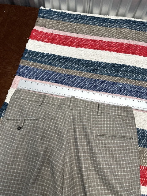 Vintage 1960s Sears Kings Road Double Knit Plaid Rockabilly Trousers Pants 38 3