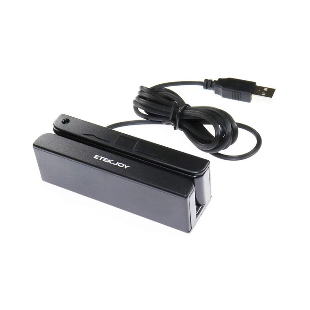 USB 3-Track Magnetic Stripe Card Reader POS Credit Card Reader Swiper...