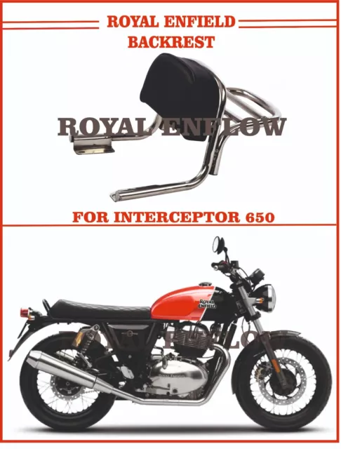 Royal Enfield Backrest for INTERCEPTOR 650 - Express Shipping