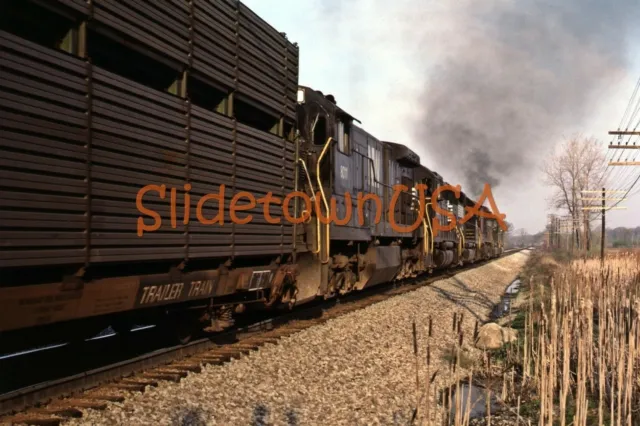 Vtg 1985 Orig Photo Train Slide 1718 NW Norfolk & Western Engine X2B139