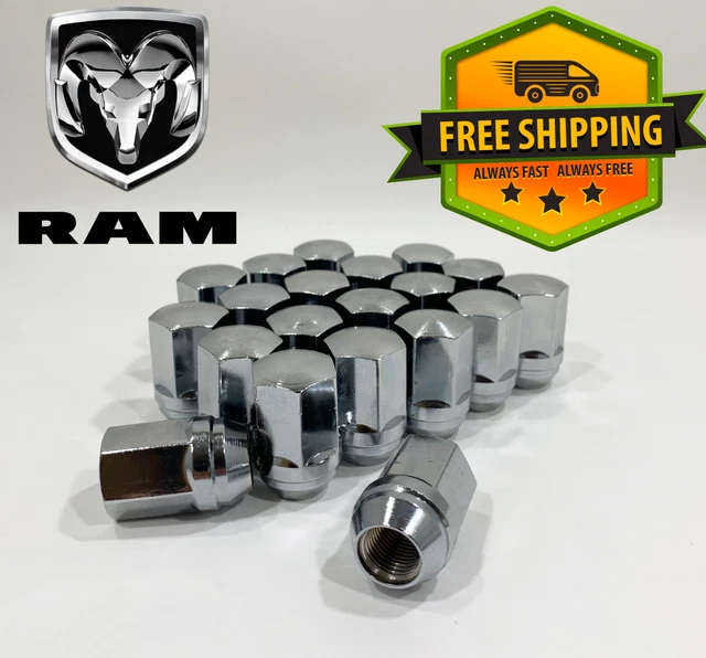 20 PC 0211 Dodge Ram 1500 Chrome OEM Factory SOLID TYPE 9/16 WHEEL LUG