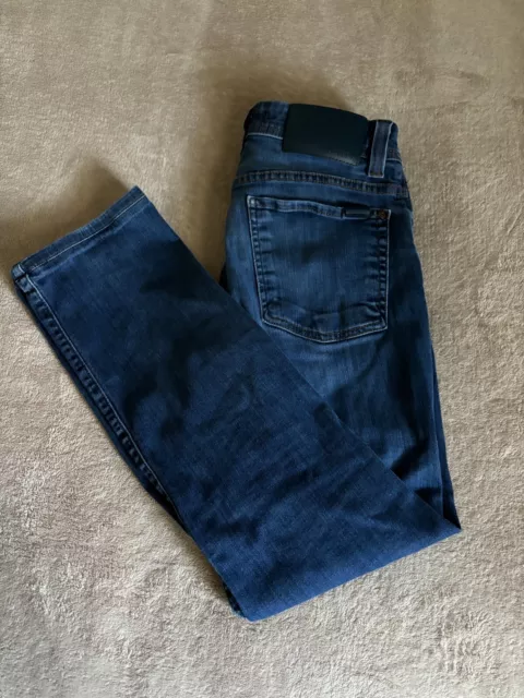 Fidelity Jeans Mens 30 Dark Blue Jimmy Slim Straight Leg USA Denim (28x28)