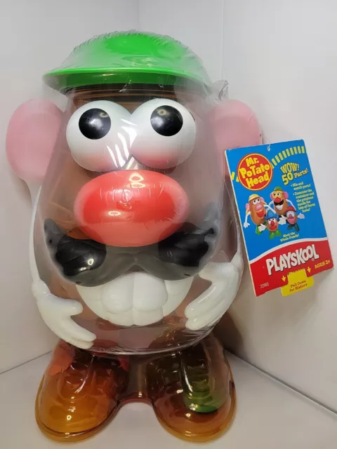 New w Tags 2002 Hasbro Giant Mr. Potato Head 13” Storage Container With 50 Parts