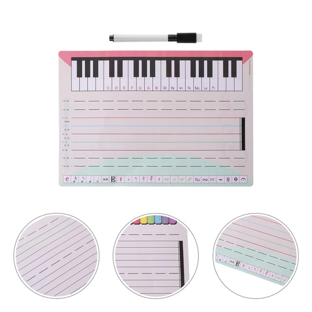 Writable Tool STAFF WHITEBOARD STUDENT Writable Portable Stave Musical Notation Tool ...