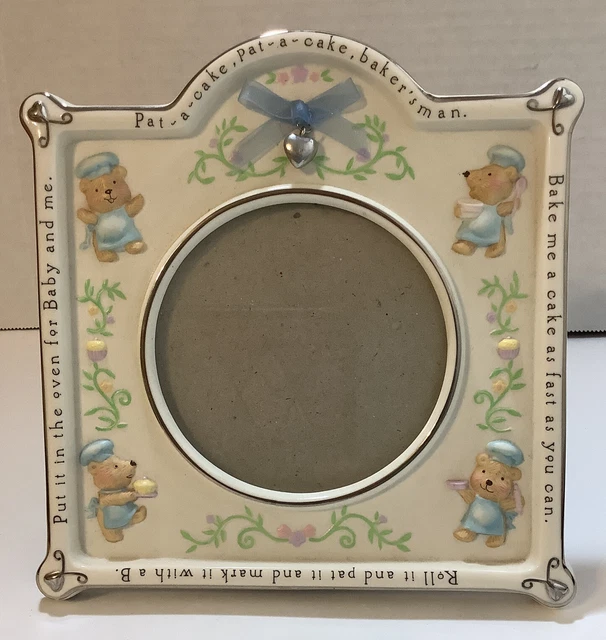 Hallmark Pat A Cake Picture Frame Baby Nursery Handprint Photo Keepsake