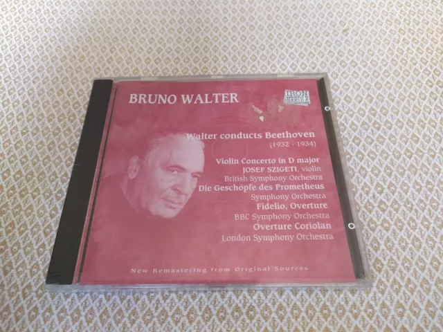 Walter conducts Beethoven - Violin Concerto, Overtures - Szigeti - CD Iron NEW