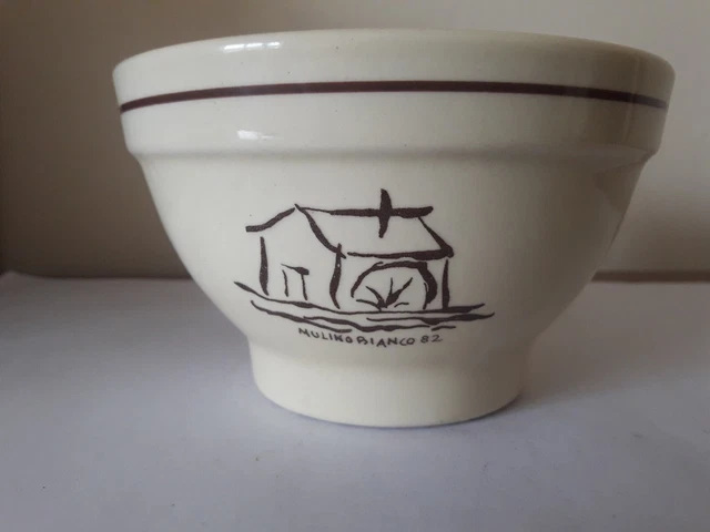 mulino bianco tazza ciotola latte coccio 1982 colazione made in italy