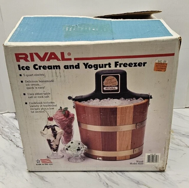RIVAL 8550 5QUART) Wooden Electric Ice Cream Maker Used 44.47 PicClick