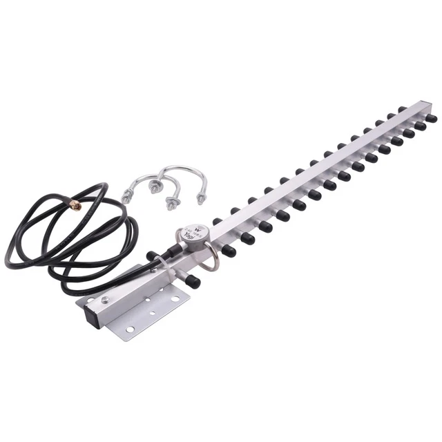 Antenna WiFi Direzionale 2.4GHz 25dBi Con Cavo RP-SMA 1,5m - Yagi Per Router E Modem, Portata Estesa - 2