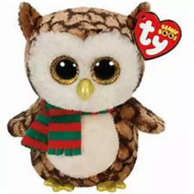 Ty Beanie Boo Wise The Christmas Owl  Mwmt 6 Inches   Ih