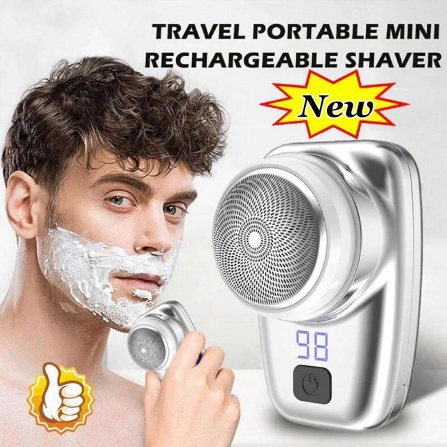 Mini afeitadora eléctrica para viaje para hombre afeitadora de barba afeitadora eléctrica
