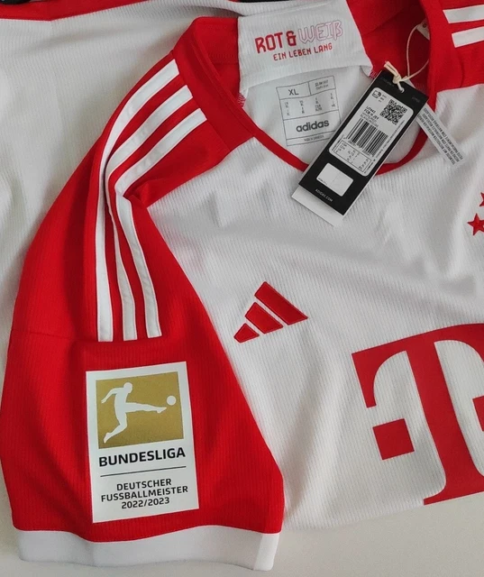 ANGEBOT adidas FC Bayern München 2023/2024 Herren Heimtrikot, Gr. XL mit Logo DM