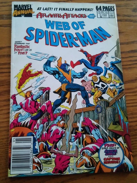000 VTG Marvel Annual Atlantis Attacks Web of Spider-Man 1989 Vol 1 No 5