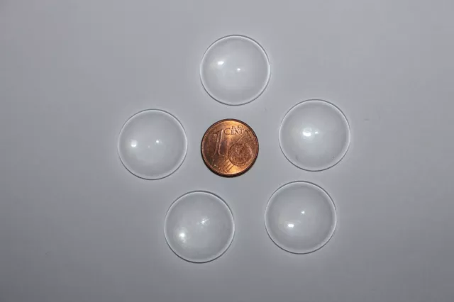 Lot de cabochon en verre transparent 20mm de diamètre quantité 5-10-20-50