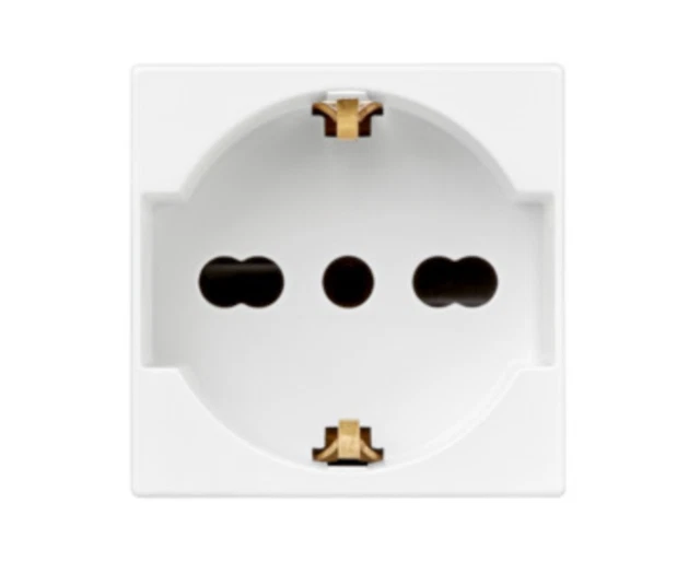Legrand 077145L Presa di Superficie Mosaic Link Collegamento Laterale, Corrente 2P+T, 2 Moduli, Bianco