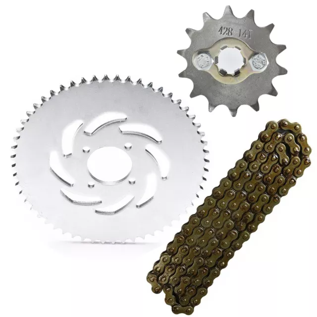 428 Chain +Front Rear Sprocket For 110cc 125cc 200cc Dirt Bike ATV Quad Go Kart