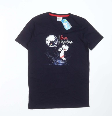 CITTADELLA da donna Blu Cotone Di Base T-shirt taglia XS-Paradiso 