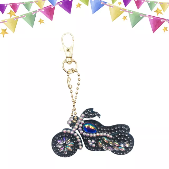 Double Sided Diamond Painting Keychain Set Art Craft DIY Phone Bag Charm Decor