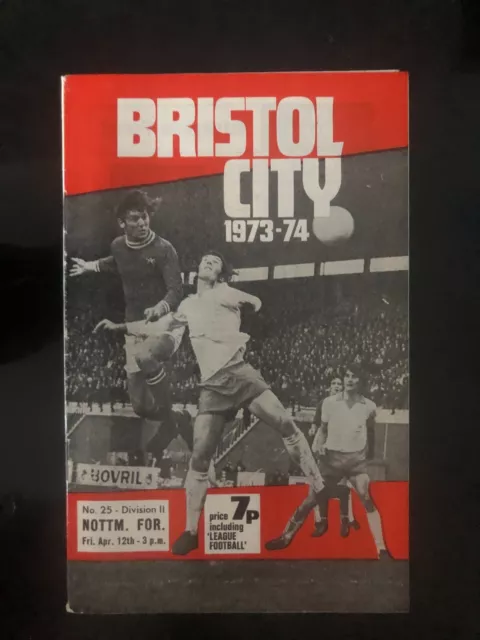 1973/74 BRISTOL CITY v NOTTINGHAM FOREST Programme