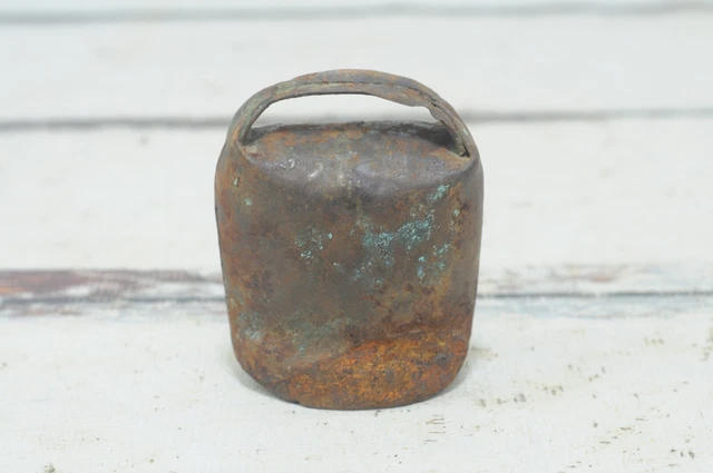 Late 1800's Hand Made Iron Cow or Goat Bell Primitive Decor Rustic Farm House De