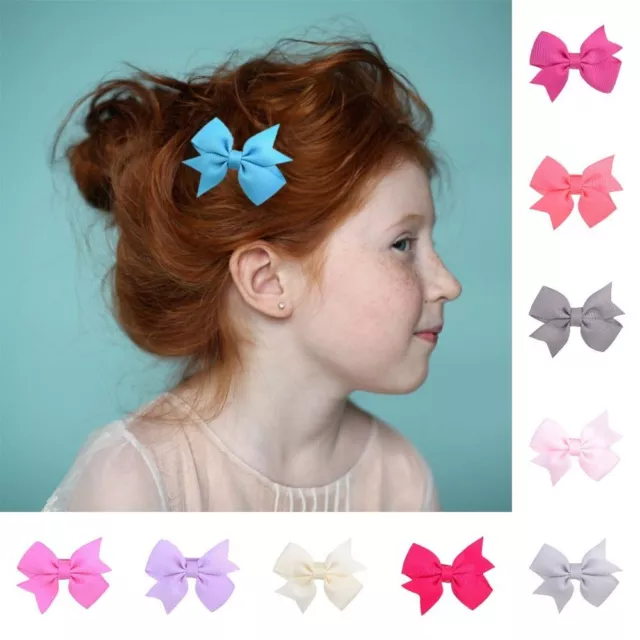 Sweet Bow Hair Clips Cute Children Barrette Headwear Bowknot Hairpin  Girls