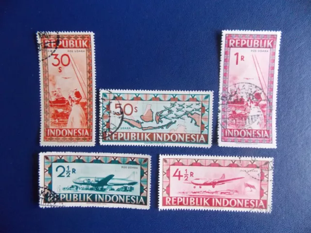 Indonesia - 1949 Republik Air Post Issues - set CTO