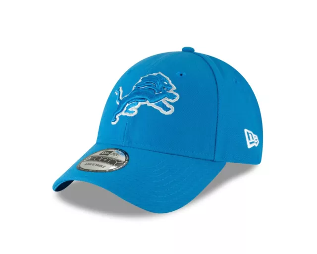 New Era Mens NFL Team Adjustable 9Forty OSFM Cap ~ Detroit Lions blue