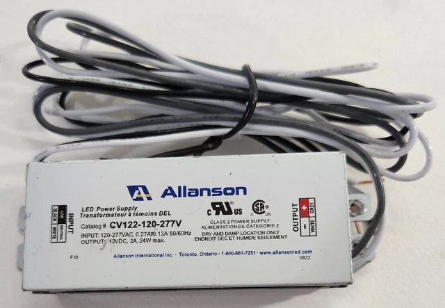 Allanson - CV122-120-277V - LED Power Supply - 24W - 12VDC