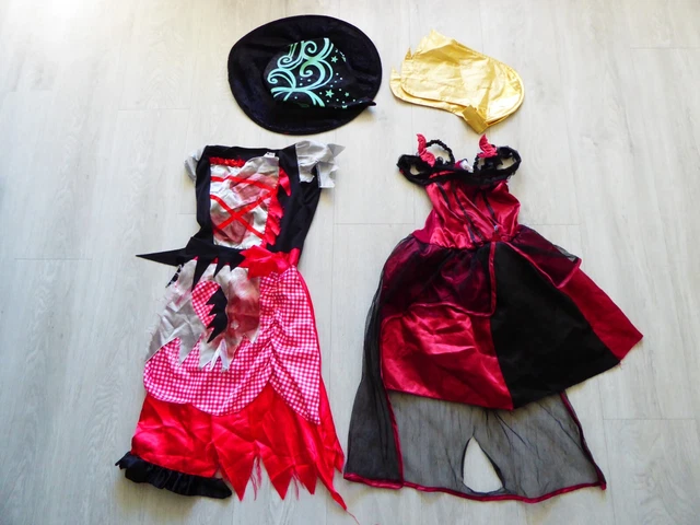 2 x Abiti di Halloween per ragazze Smiffy's Zombie età 6 e Tesco Witch Age 7-8 Pacchetto
