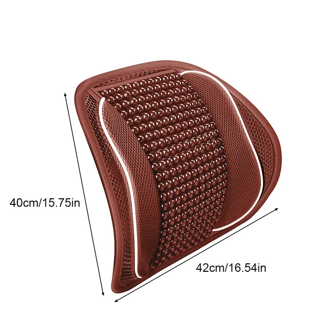 Seat Massage Cushion Wooden Beads Accessory Car Lumbar Support Home Office