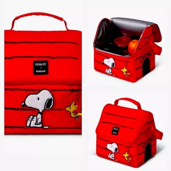 IGLOO x Peanuts EXCLUSIVE Snoopy Dog House Insulated RED Lunch Bag FREE SHIP 2