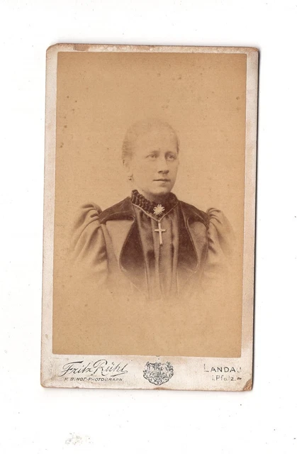 CDV Foto Damenportrait - Landau 1890er