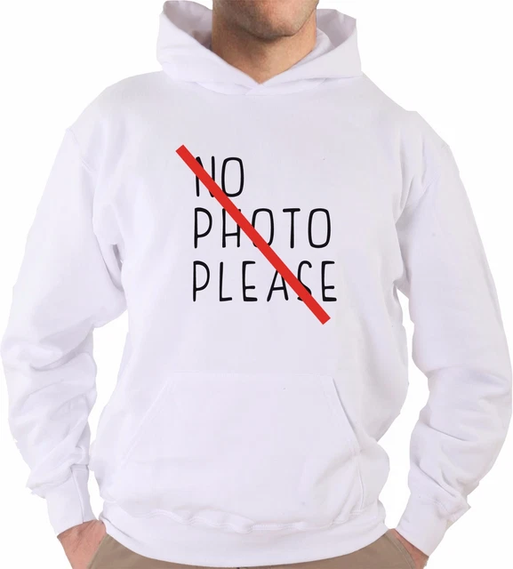 Felpa Con Cappuccio KJ2021 No Photo Please Foto Selfie Social Vip Hastag