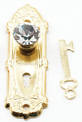 Dollhouse Miniature Crystal Opryland Door Knob, Brass, 2 Pack