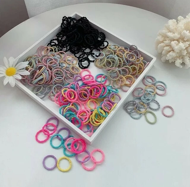 50Pcs small Hair Ties Elastics Ponytail Holders Elastic Bands Womens Girls