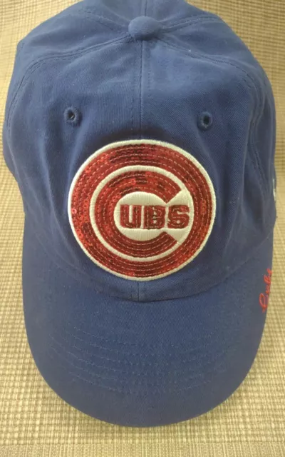 Chicago Cubs '47 Brand MLB Baseball Womens Sequins Hat Strapback ball cap