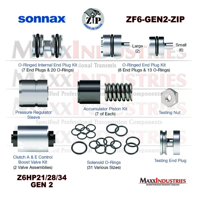 SONNAX ZIP KIT Valve Body Rebuild 6R60 6R80 ZF6HP19 ZF6HP26 ZF6HP32 (S95741ZK) 138.96 PicClick CA