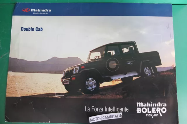 PER MAHINDRA BOLERO PICKUP fuoristrada PUBBLICITA DEPLIANT BROCHURE CATALOG