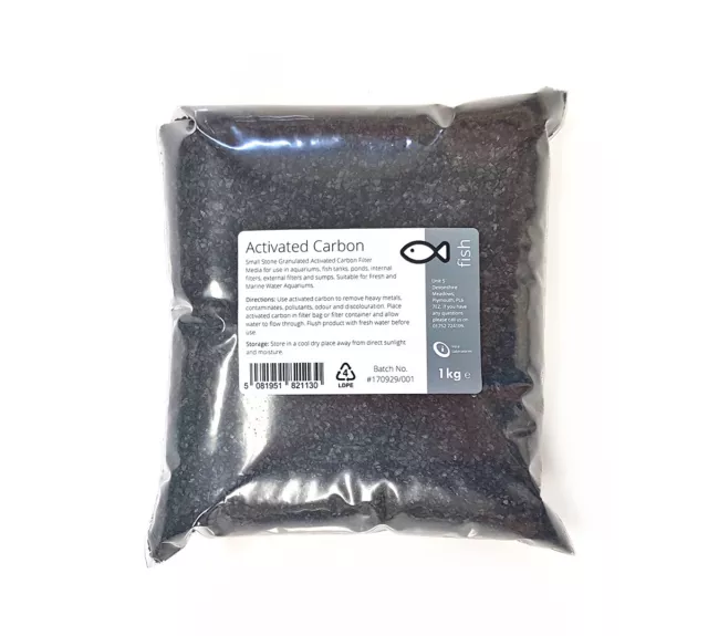 Charbon actif 1 kg - petits granules de charbon filtre aquariums aquariums aquariums