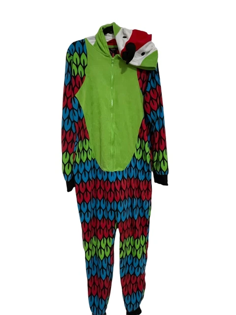 Just Love Parrot Micro fleece Adult One Piece Pajamas Halloween   Custom Macaw M
