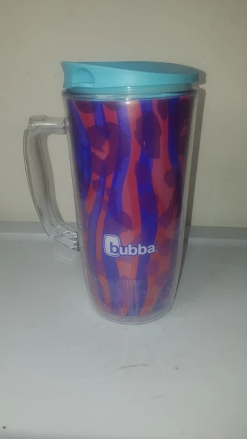 Bubba Water Bottle 48oz Tumbler w/ Handle Red & Blue Striped Insulated Mug New
