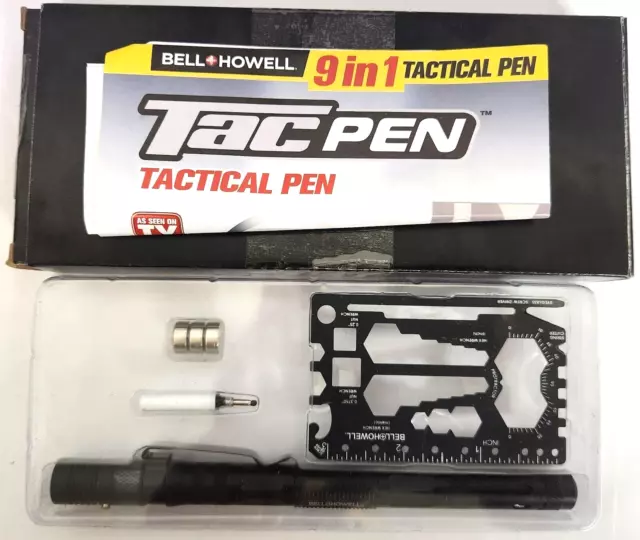 Bell + Howell Tac Pen Tactical Pen Flashlight 9 in 1 Multi-Tool As Seen On TV