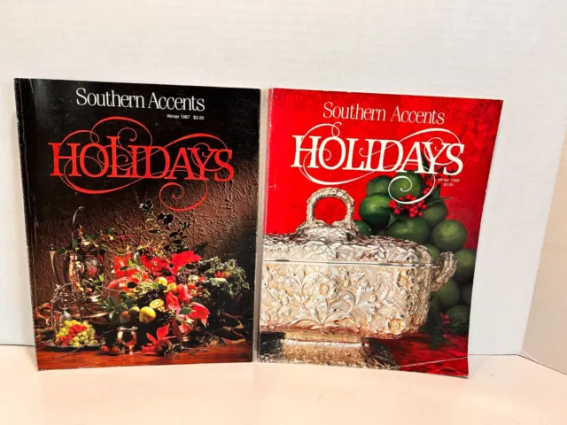 Winter, 1988 & 1987 Southern Accents Holidays Magazines