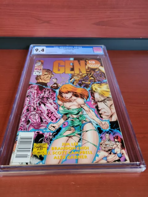 Gen 13 #1 1994 Newsstand Jim Lee J. Scott Campbell Image Comics CGC 9.4 GRADED