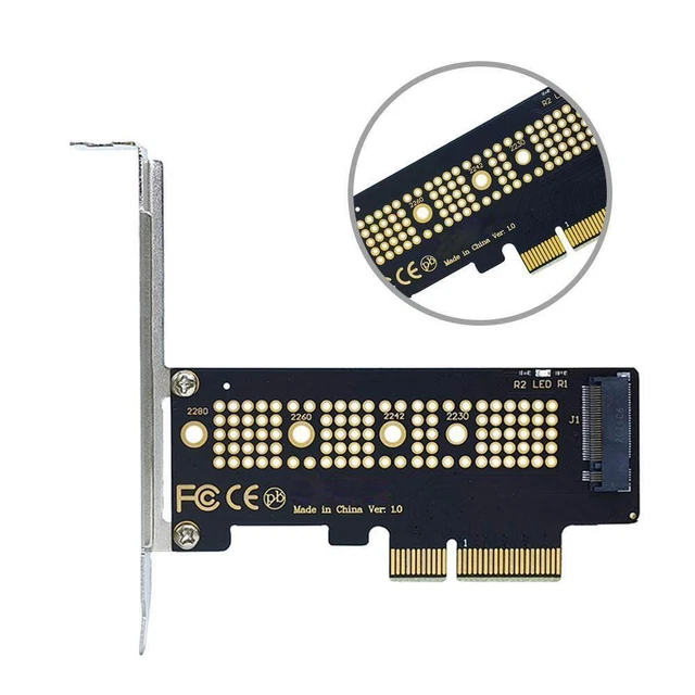 NVME PCIE M.2 NGFF SSD zu PCIe x1 Adapterkarte PCIex1 Klammer zu M.2 ...