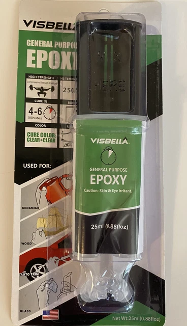 Visbella Clear Epoxy 5 Minutes General Purpose Epoxy 25ML Clear + Clear